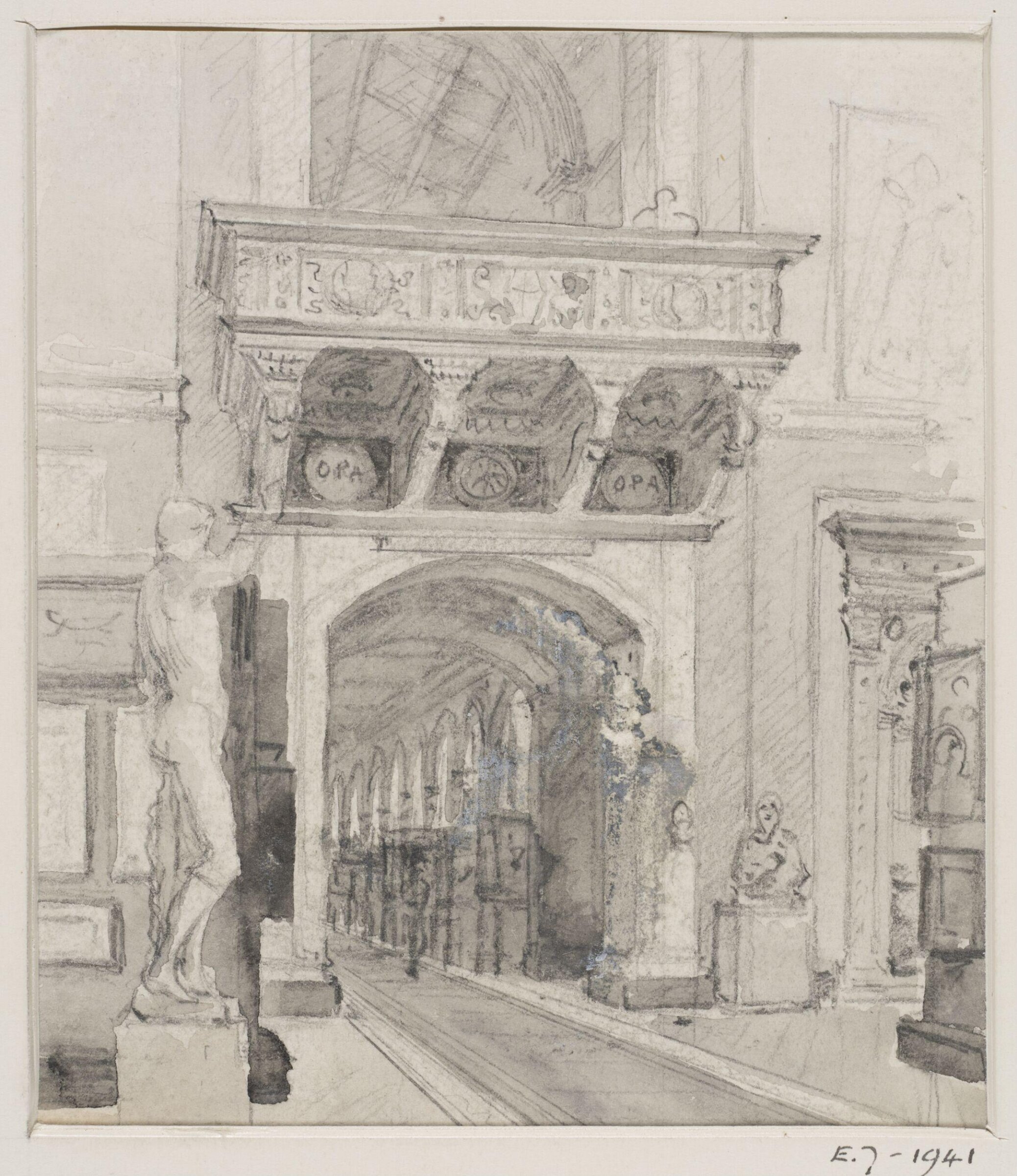 View from the North Court  to the South Court, Henry Edward Tidmarsh, 1884