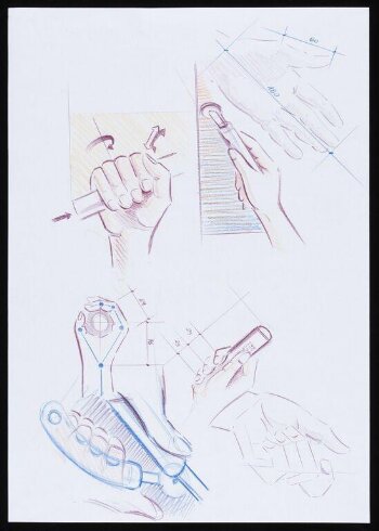 Sheet of ergonomic sketches