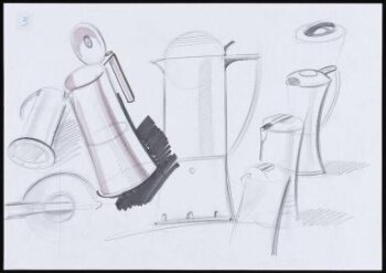 8  sketch designs for the Biesse Coffee Pot