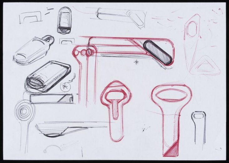 Perspective sketch designs for bottle openers and measuring scoops image