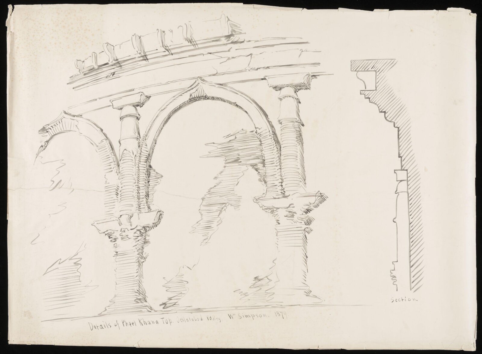 Drawing, William Simpson, 1879