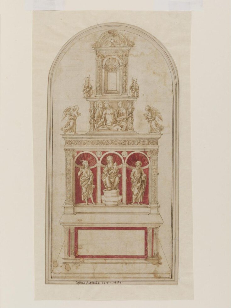 Design for an altar with three niches containing sculpture top image