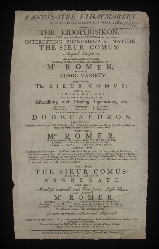 The Eidophusikon (1799) by Eleanor Vere Boyle