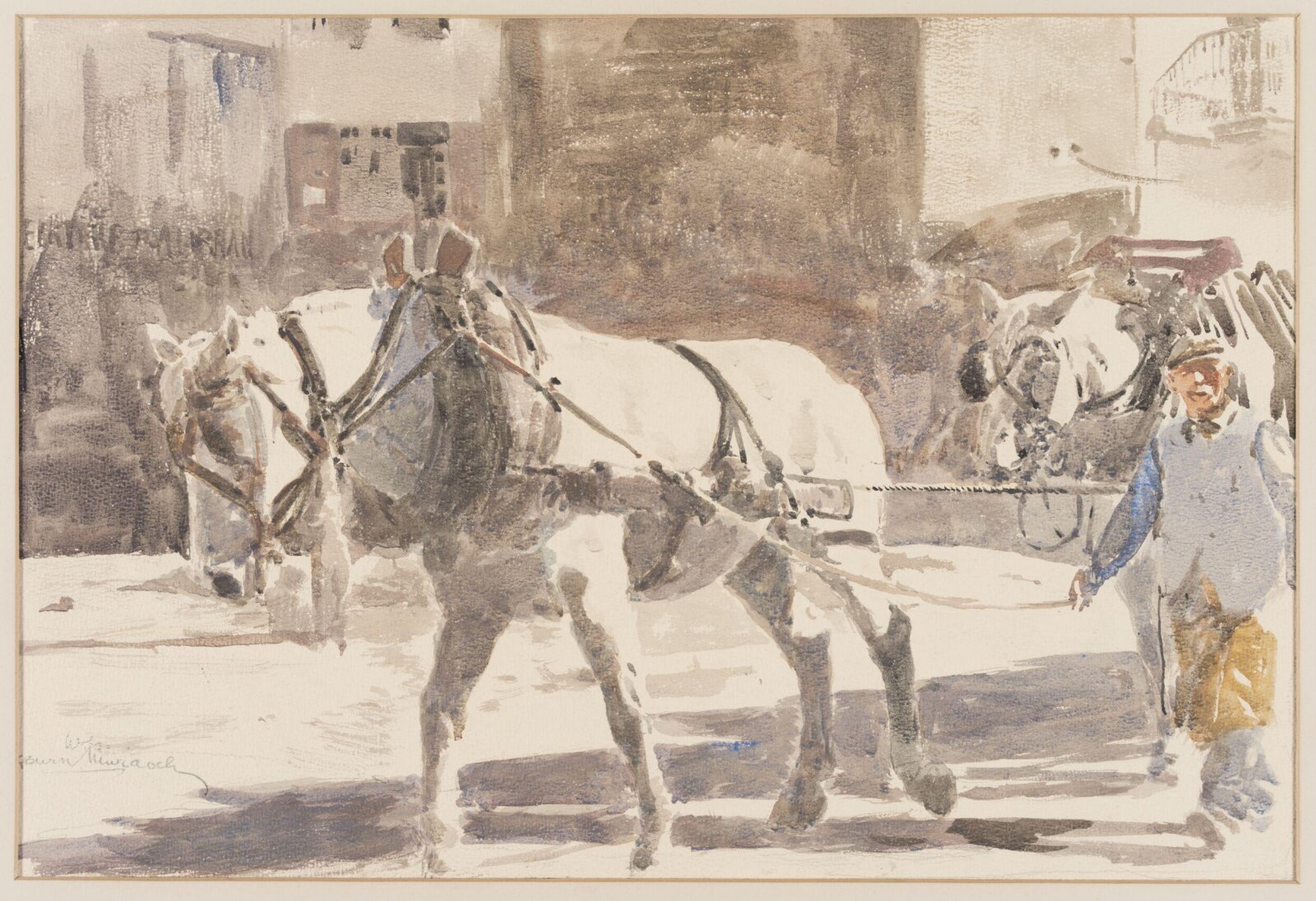 Two Percheron Horses, William Gordon Burn-Murdoch, ca. 1885-1939
