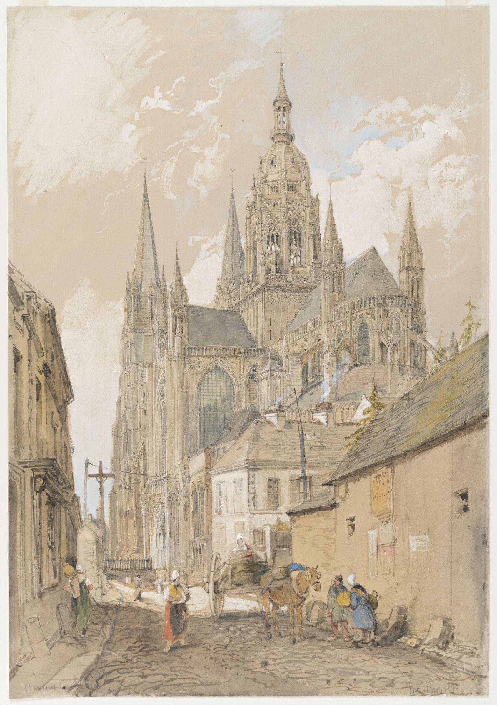 Bayeux Cathedral: View from the South-East, John Burgess, 1830-1874