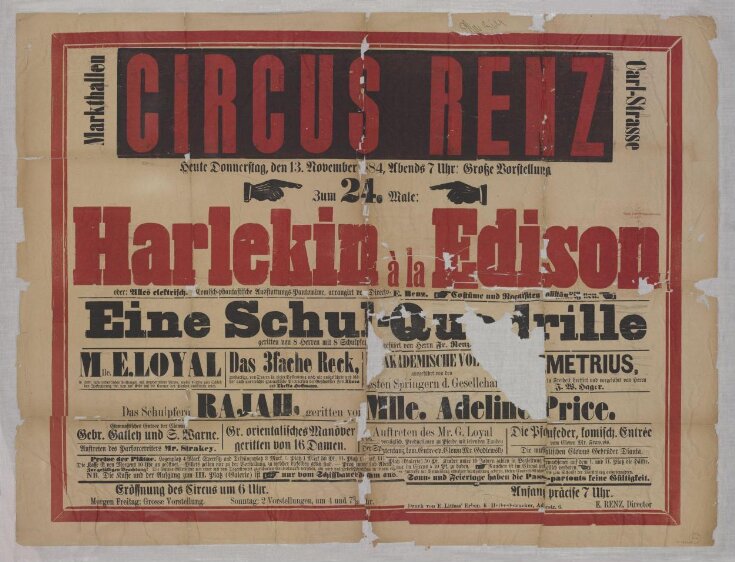Circus Renz poster top image