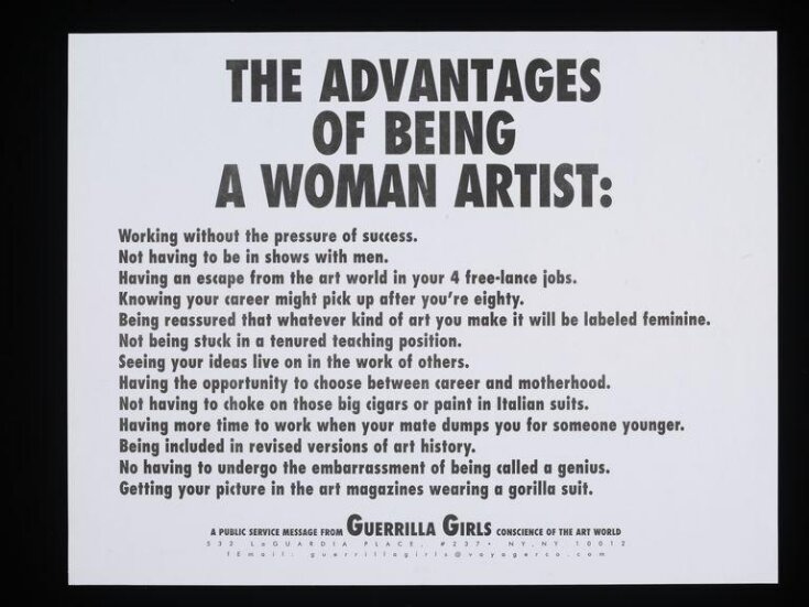 The Advantages Of Being A Woman Artist top image