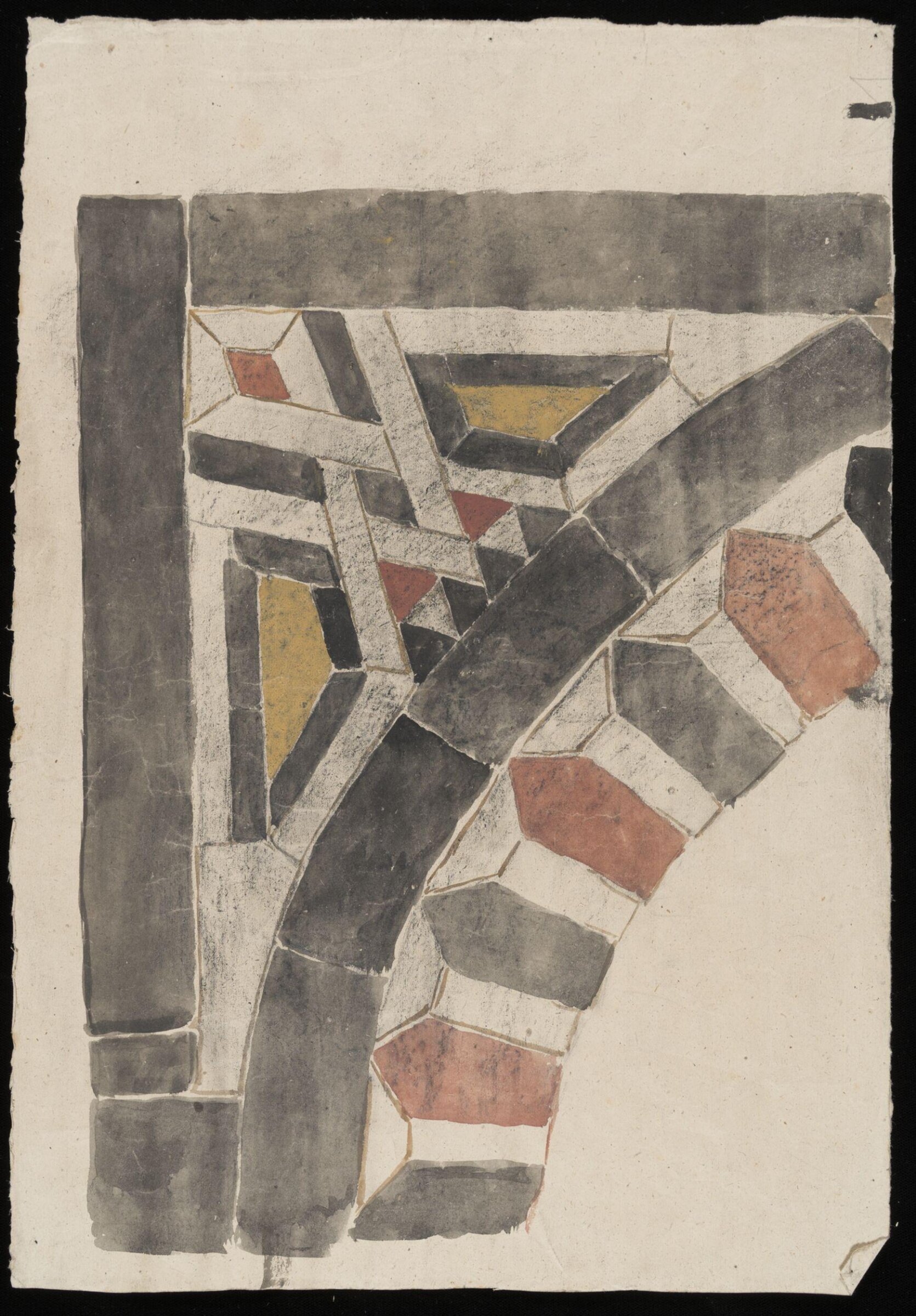 One of 16 drawings and tracings of Saracenic pavements, ornament, lattices etc in Cairo, Frank Dillon, 1823-1909