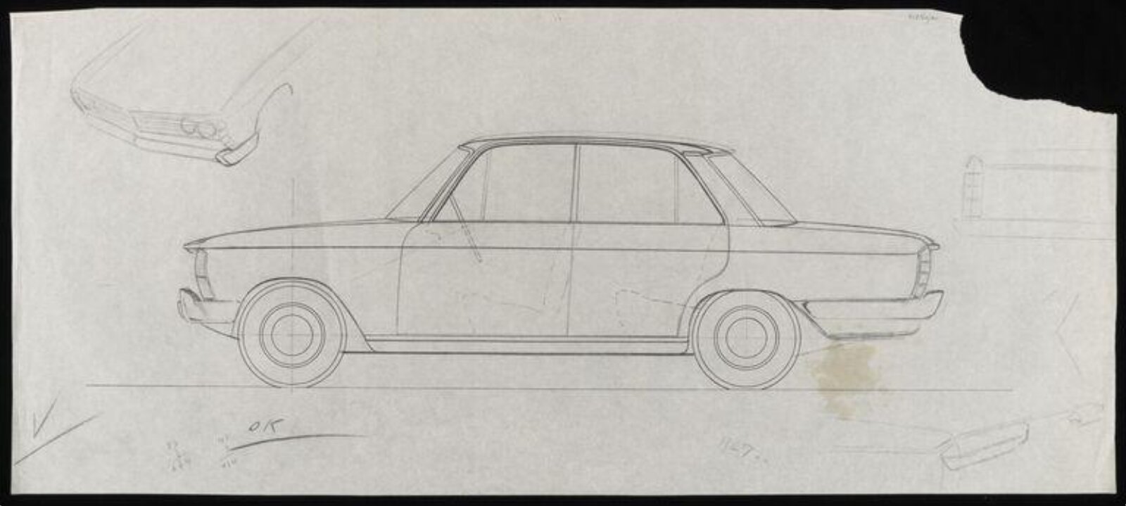 Design for a car, Giovanni Michelotti, 1955-60