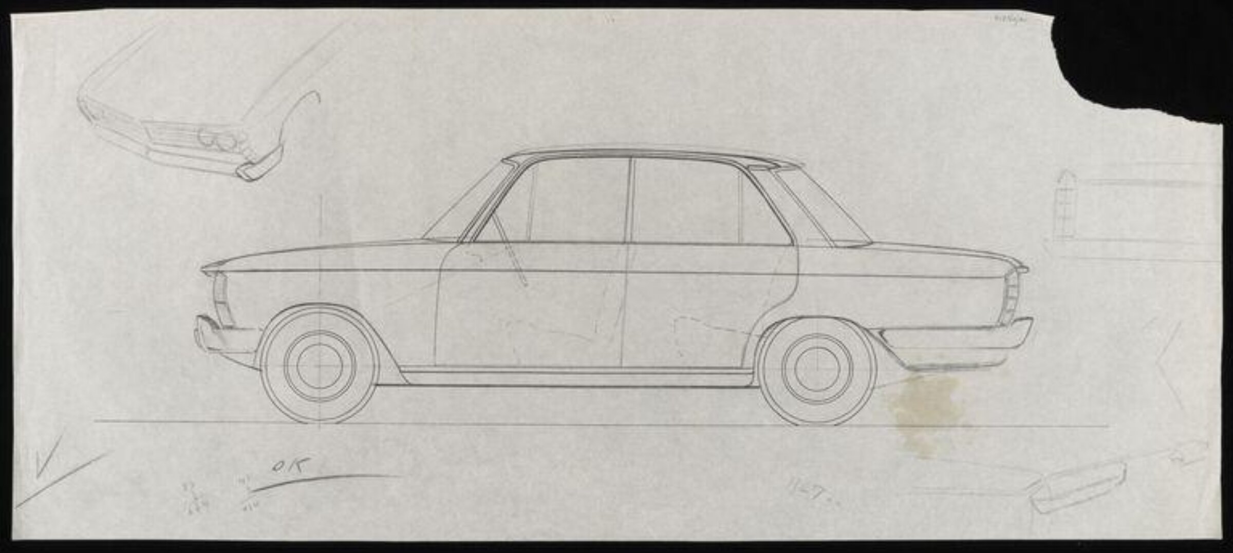 Design for a car, Giovanni Michelotti, 1955-60