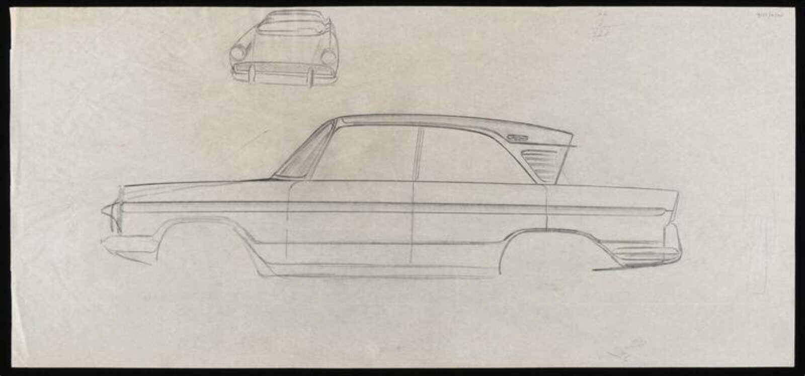 Design for a car, Giovanni Michelotti, 1955-60