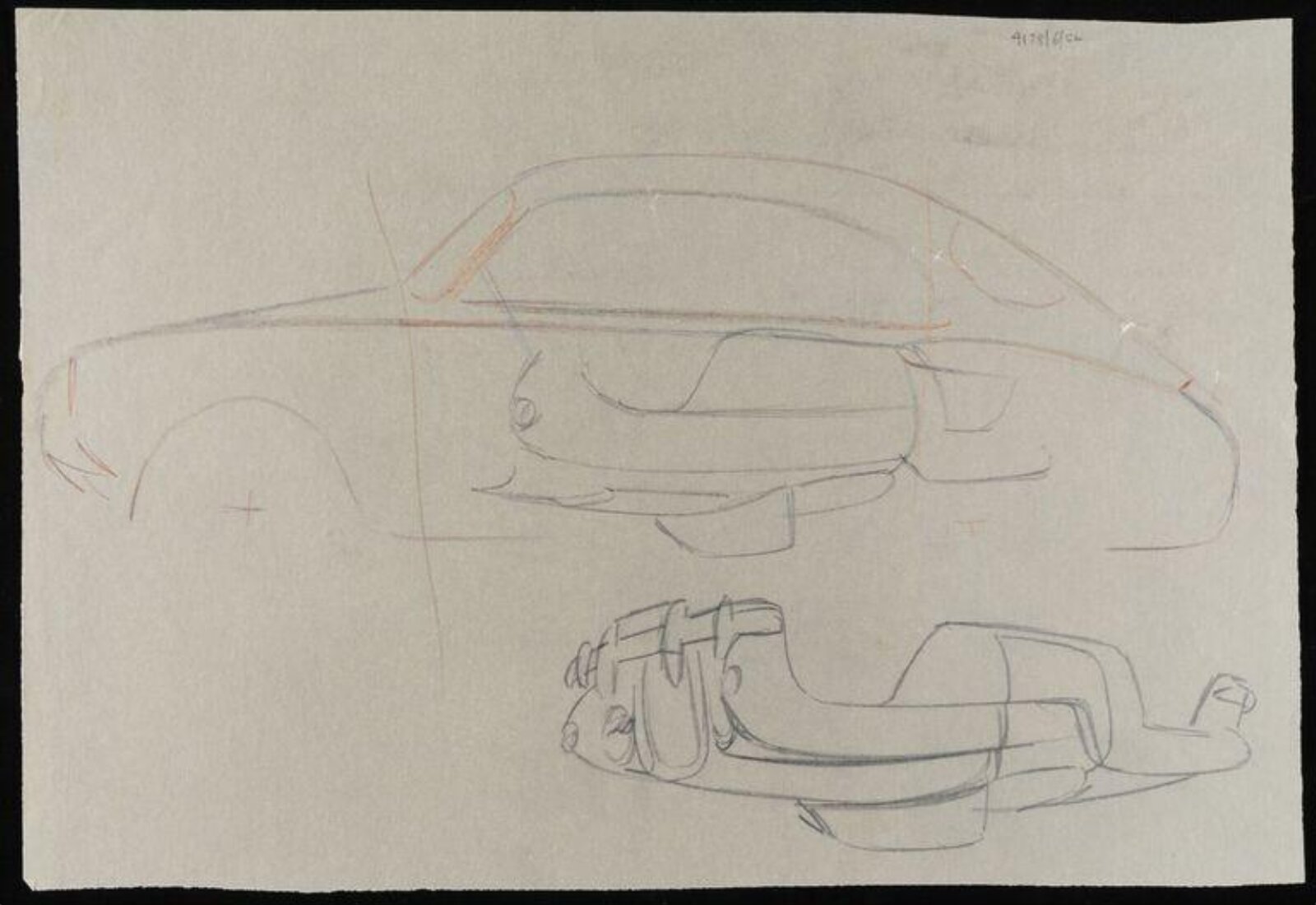 Design for a car, Giovanni Michelotti, 1955-60