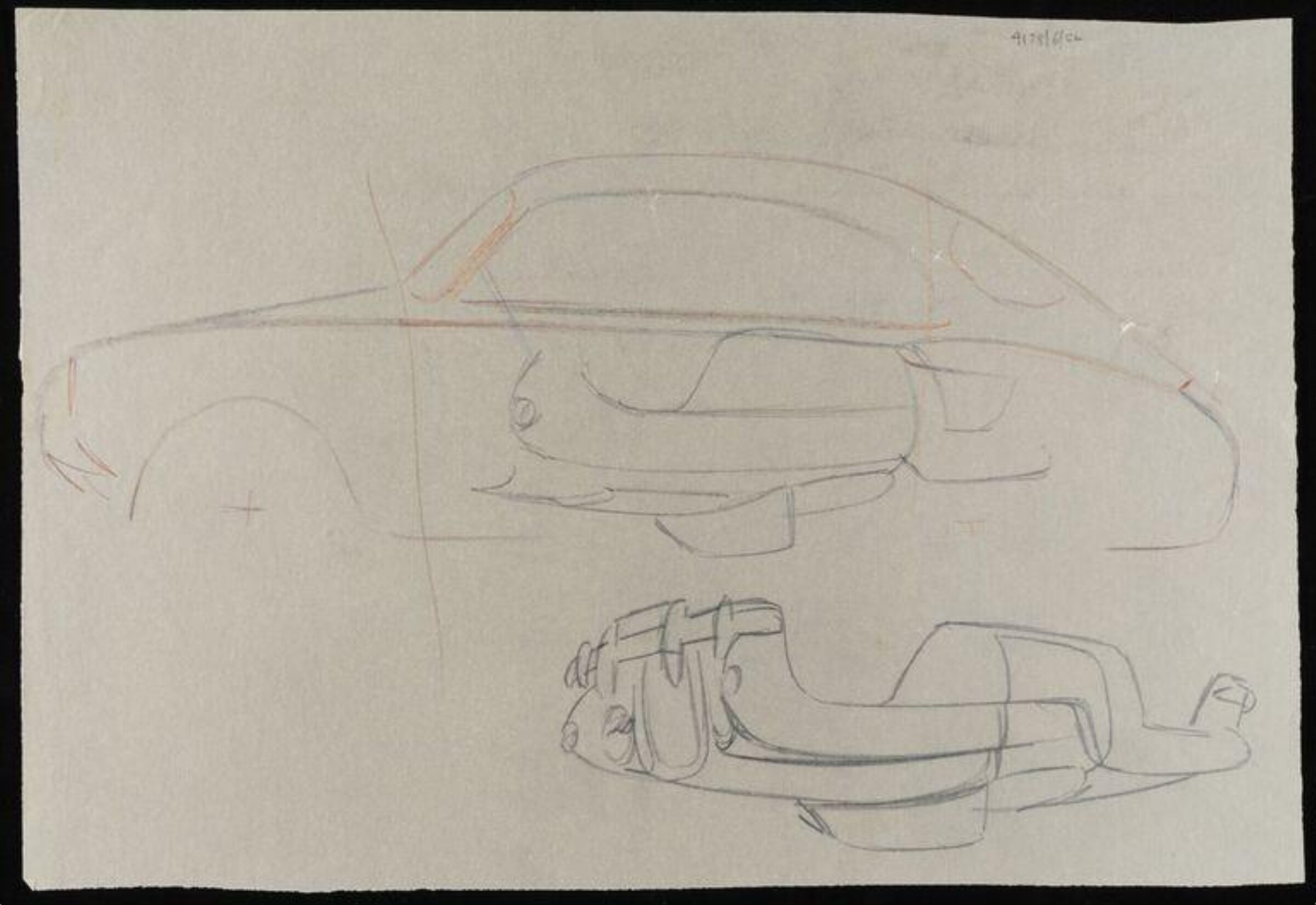 Design for a car, Giovanni Michelotti, 1955-60