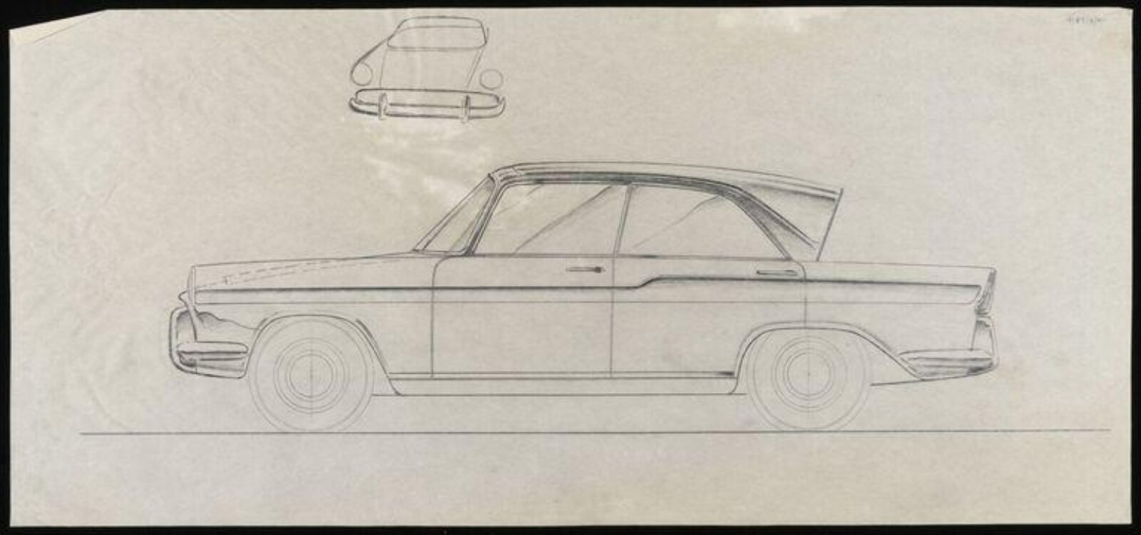 Design for a car, Giovanni Michelotti, 1955-60