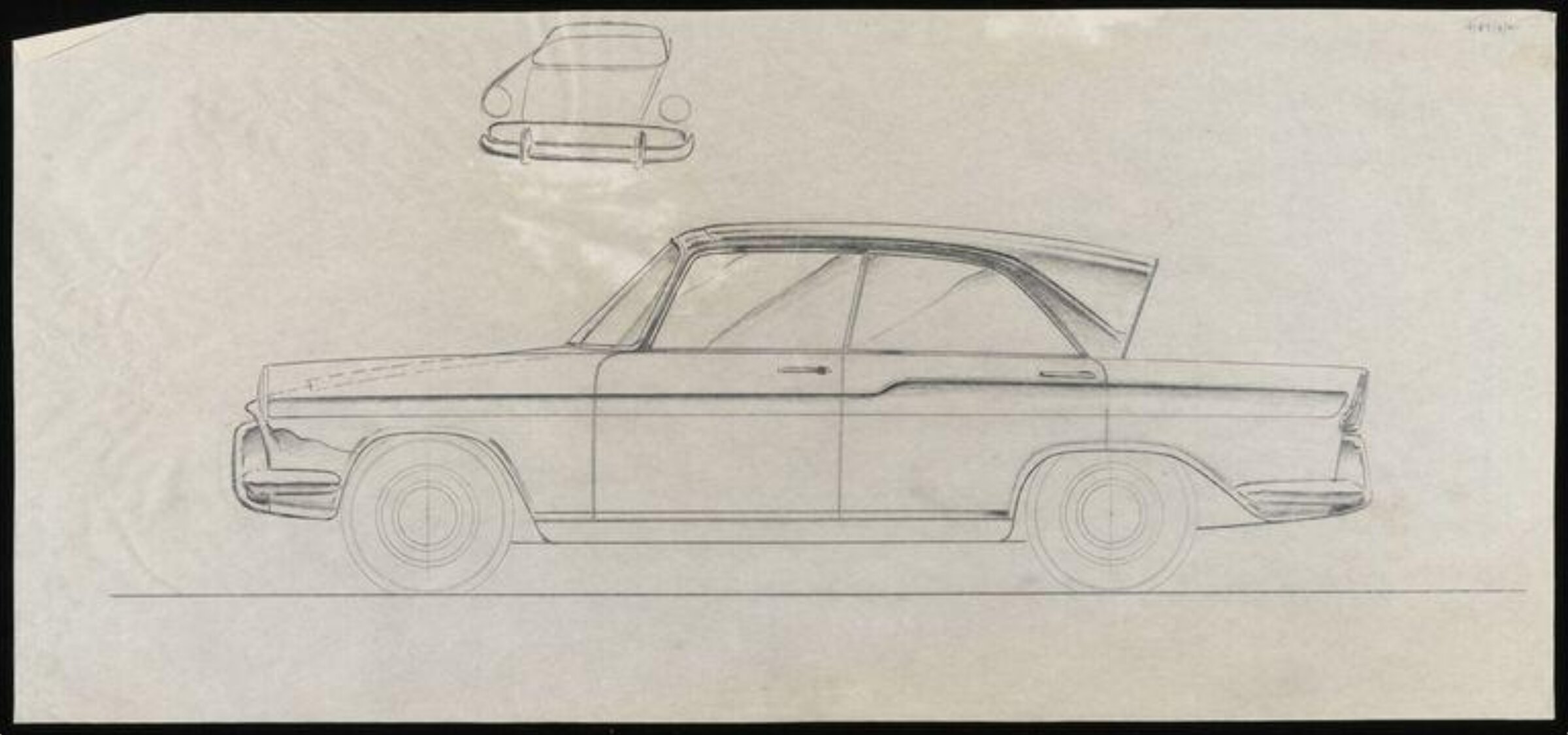 Design for a car, Giovanni Michelotti, 1955-60