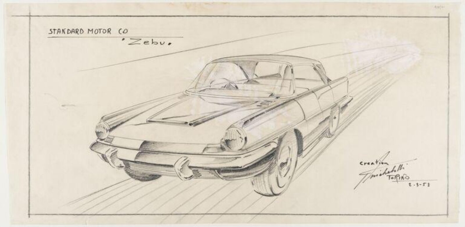 Design for a car, Giovanni Michelotti, 1955-60