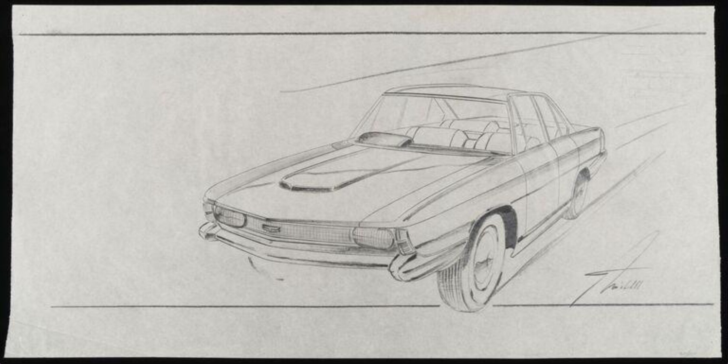 Design for a car, Giovanni Michelotti, 1955-60