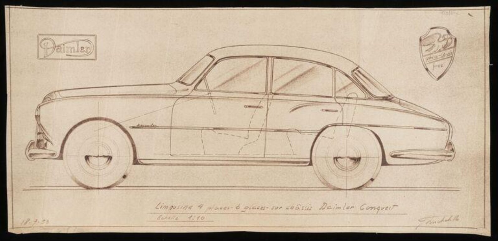 Design for a car, Giovanni Michelotti, 1955-60