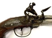 Flintlock Triple-Barrelled Pistol thumbnail 1