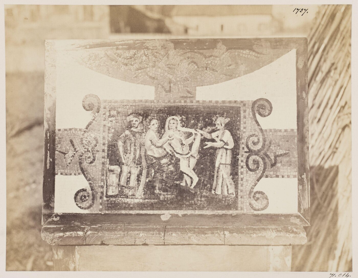 Parker, John Henry, Excavations, 1868 - Mosaic Picture found in the walls of the private house of Hadrian, A.D. 120, in the Vigna Guidi