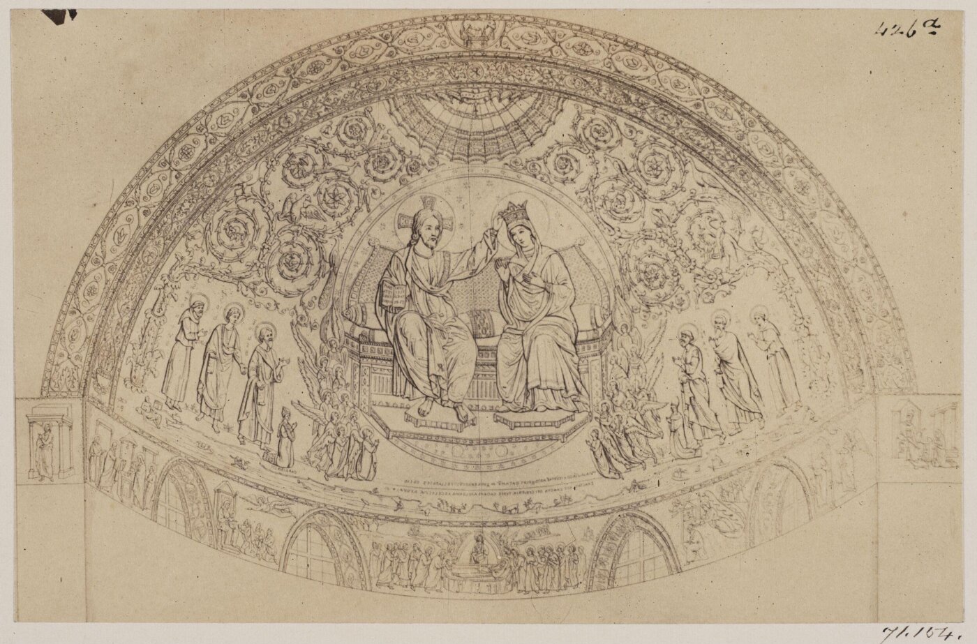 Parker, John Henry, Mosaic Picture in the Apse of S. Maria Maggiore, AD 1307 (from an engraving)