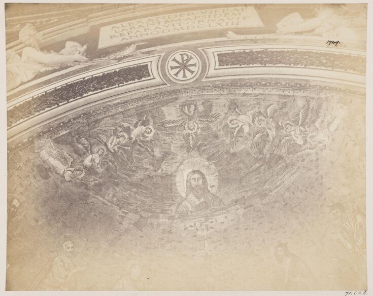 Mosaic Picture in the Apse of S. John in the Lateran - Head of Christ, with Angels worshipping top image