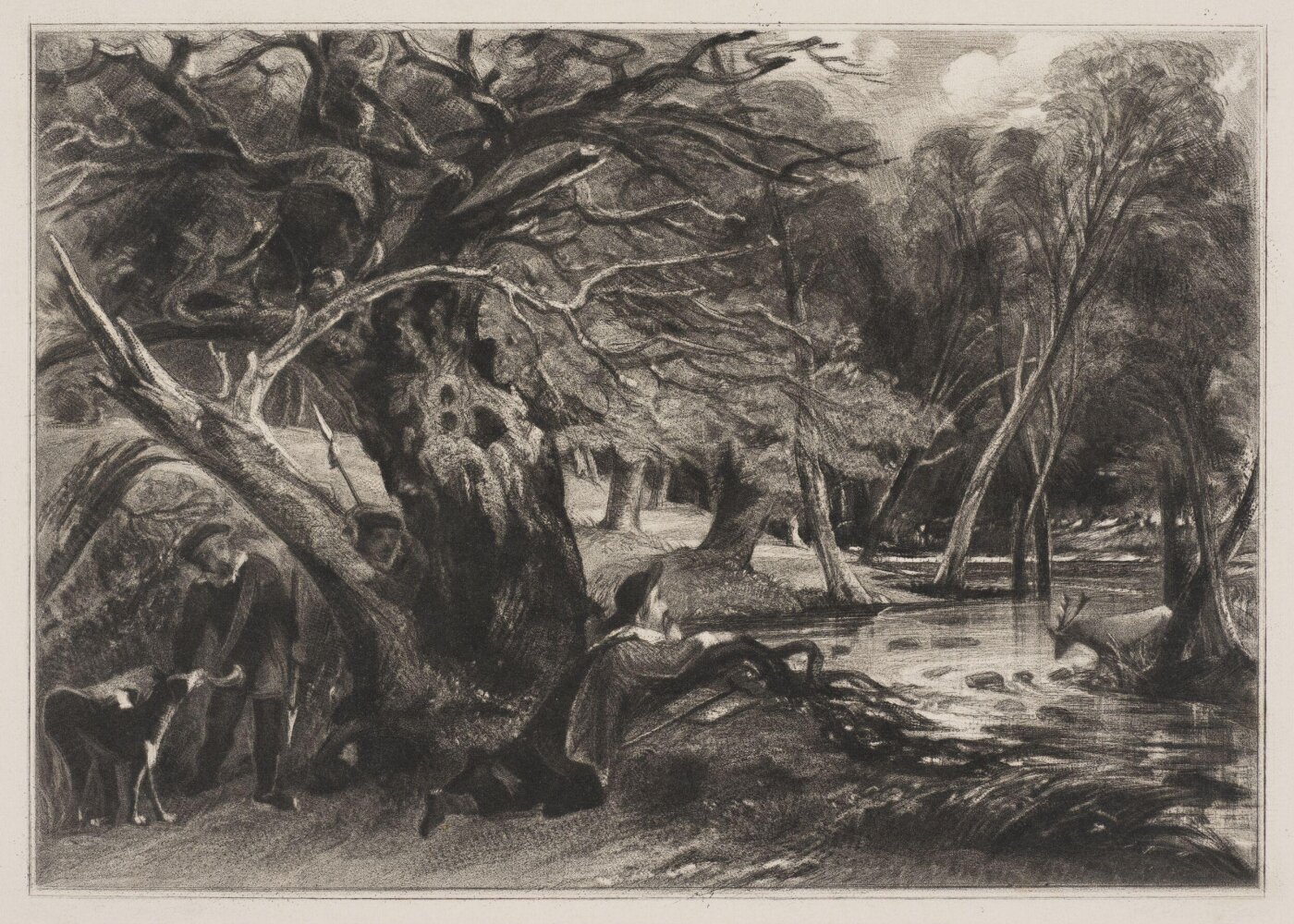 Constable, John RA, Jaques and the Wounded Stag, Scene from "As you like it."
