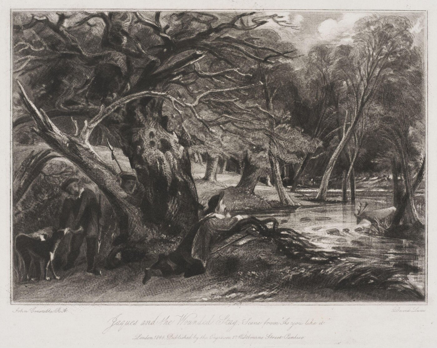 Constable, John RA, Jaques and the Wounded Stag, Scene from "As you like it."