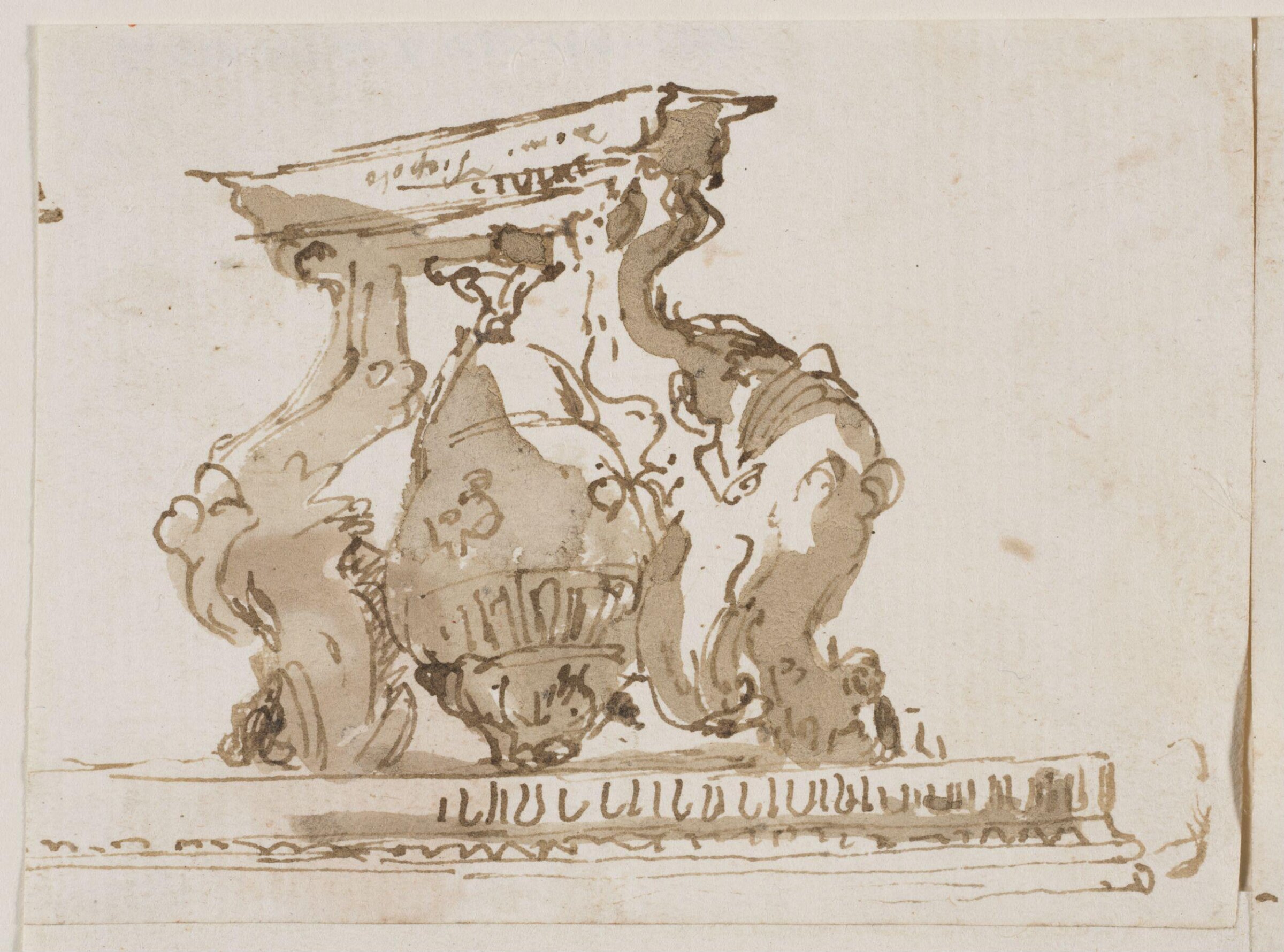 A design for a table, Domenico Tiepolo, 18th century