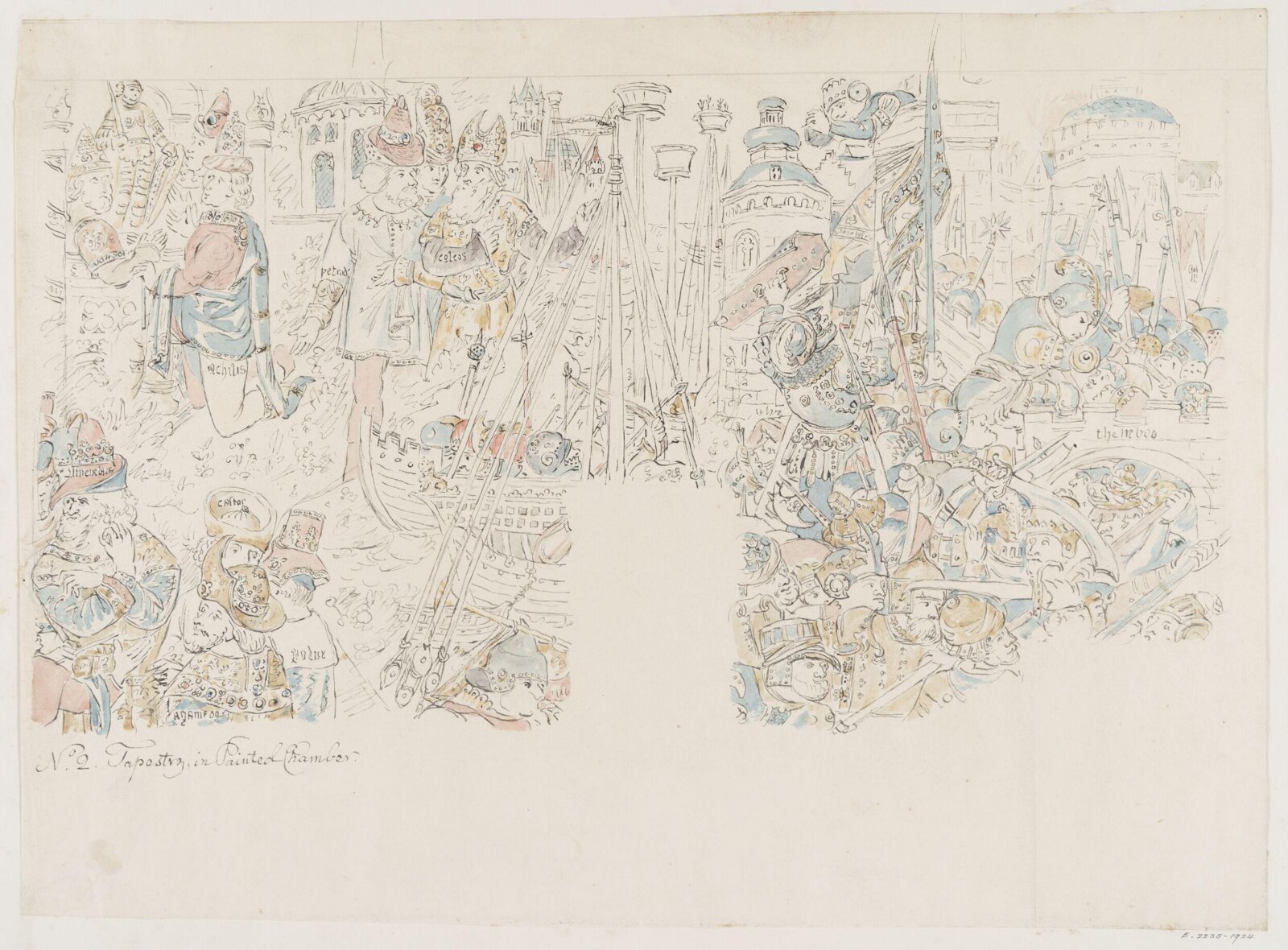 No. 2 Tapestry in Painted Chamber, John Carter, ca. 1790-1810
