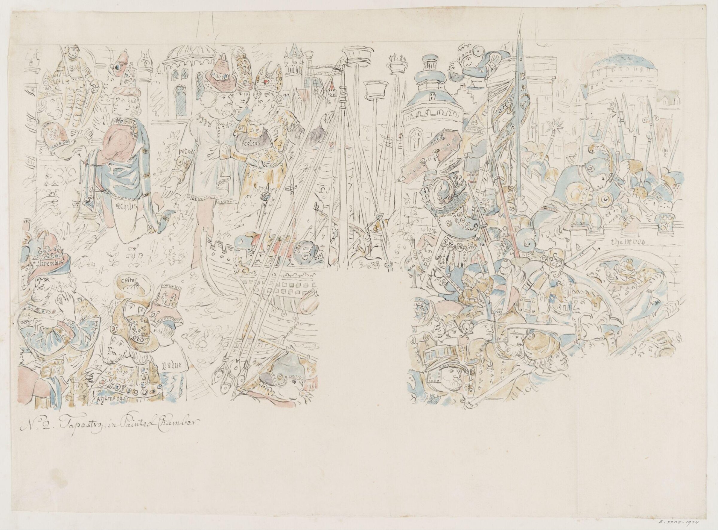 No. 2 Tapestry in Painted Chamber, John Carter, ca. 1790-1810