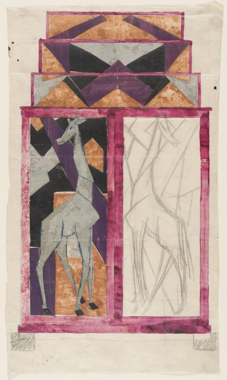 Design for a marquetry and lacquer cabinet top image