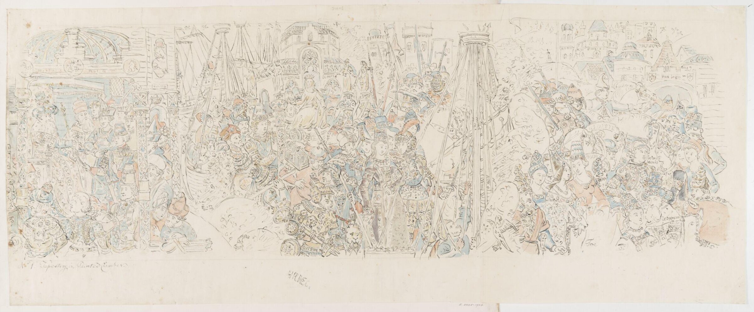 No. 1 Tapestry in Painted Chamber, John Carter, ca. 1790-1810