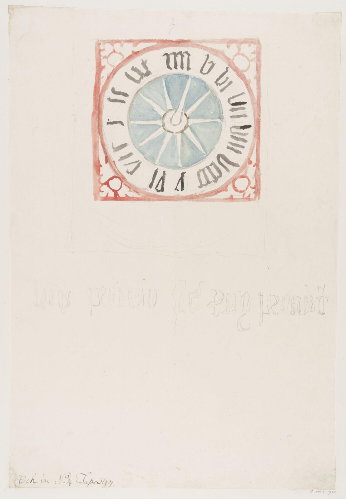 Head in No. 4 Tapestry, John Carter, ca. 1790-1810