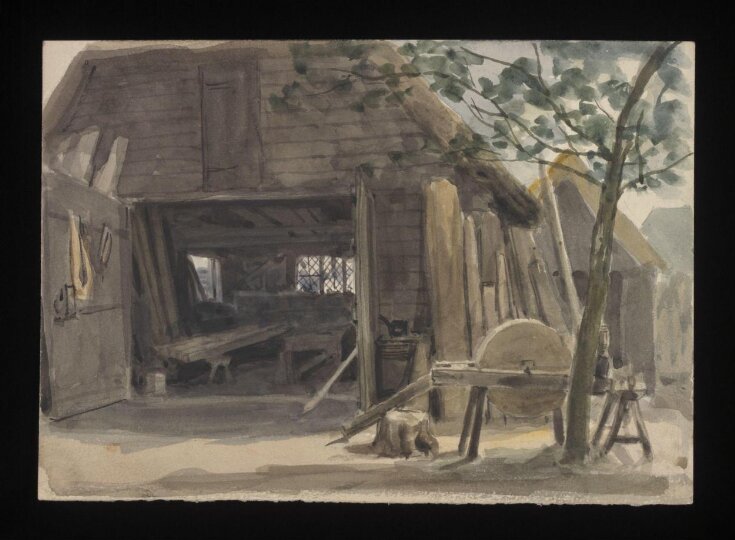 Watercolour drawing by the Grieve family, showing a workman's hut at Garlinge, Kent top image