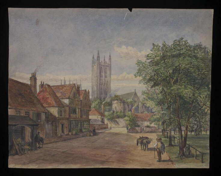 Set design by the Grieve family, probably by Thomas Walford Grieve, showing a village scene top image