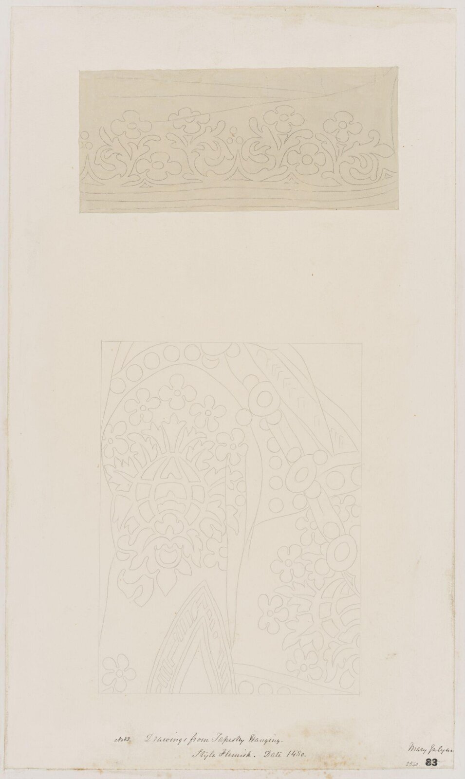 Drawing, Mary Julyan, late 15th century