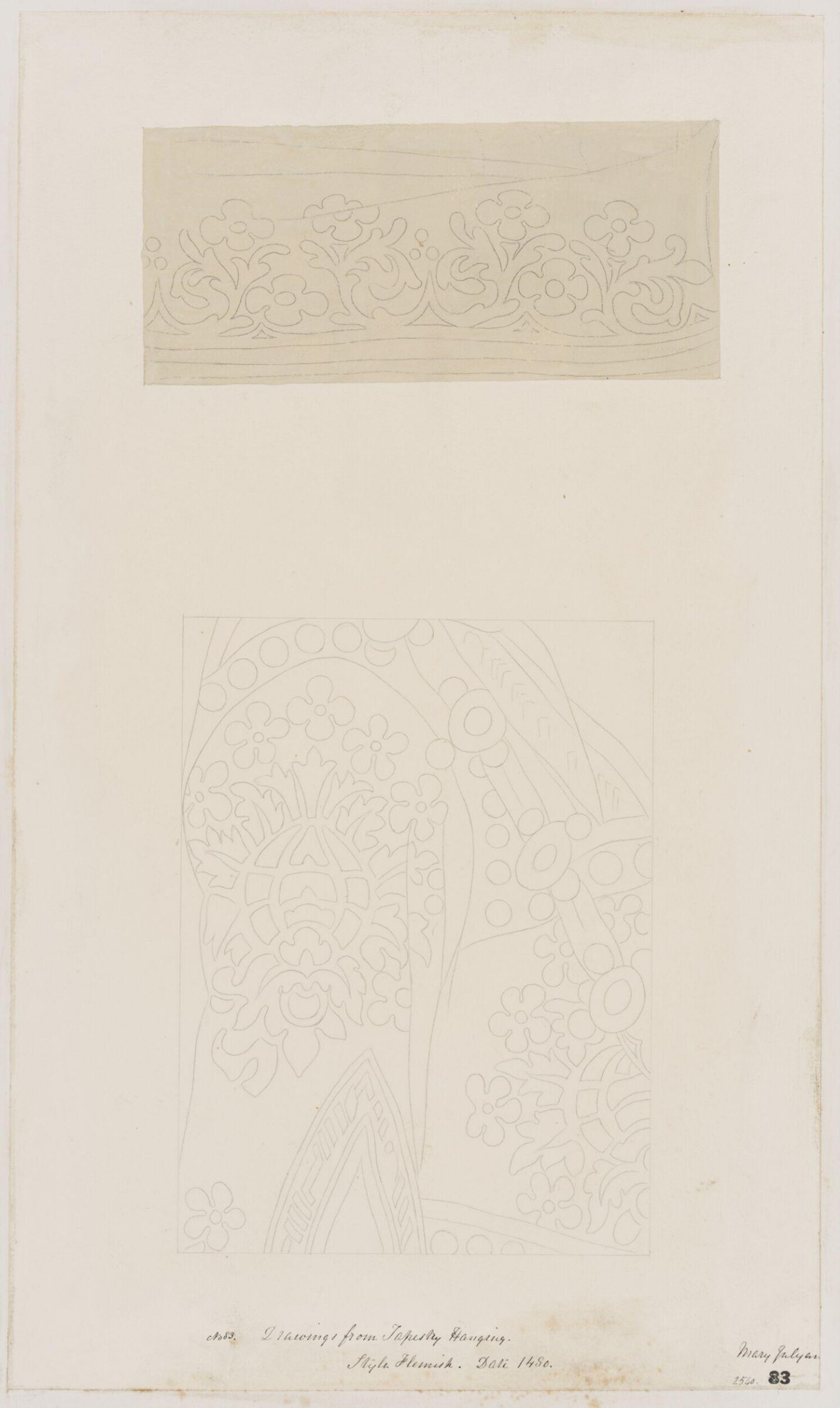 Drawing, Mary Julyan, late 15th century