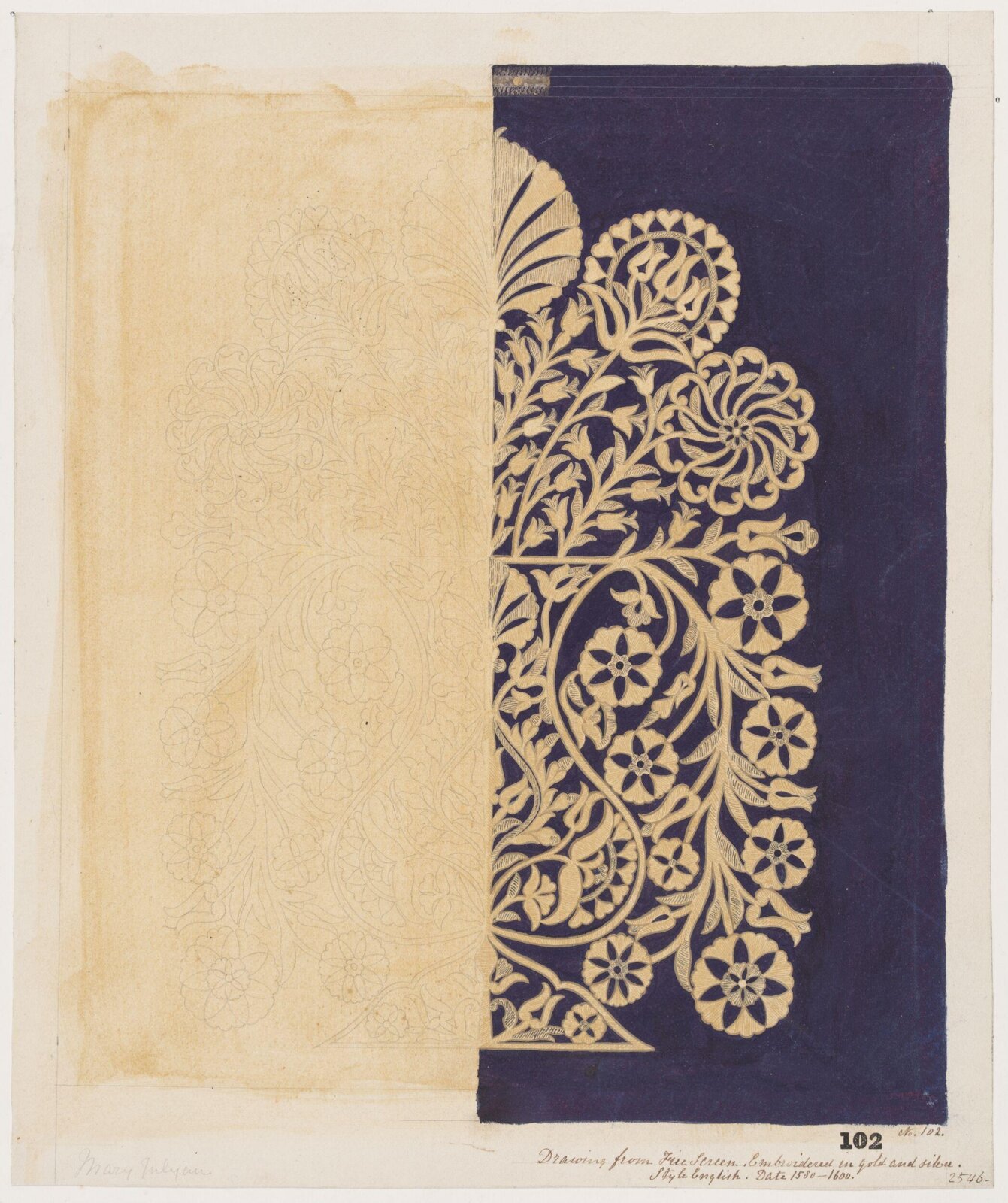 Drawing, Mary Julyan, late 16th century