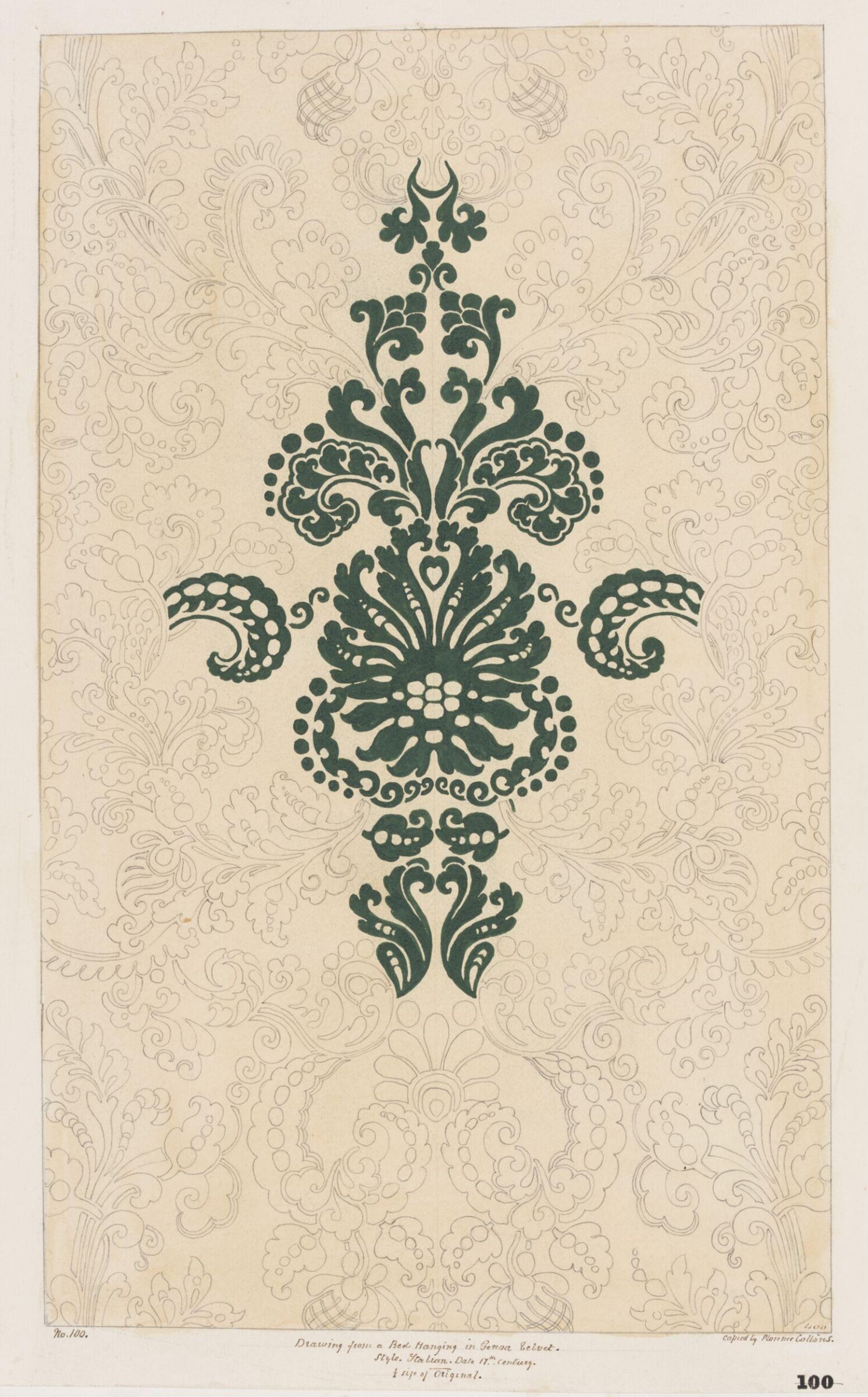 Drawing, Florence Collins, 17th century