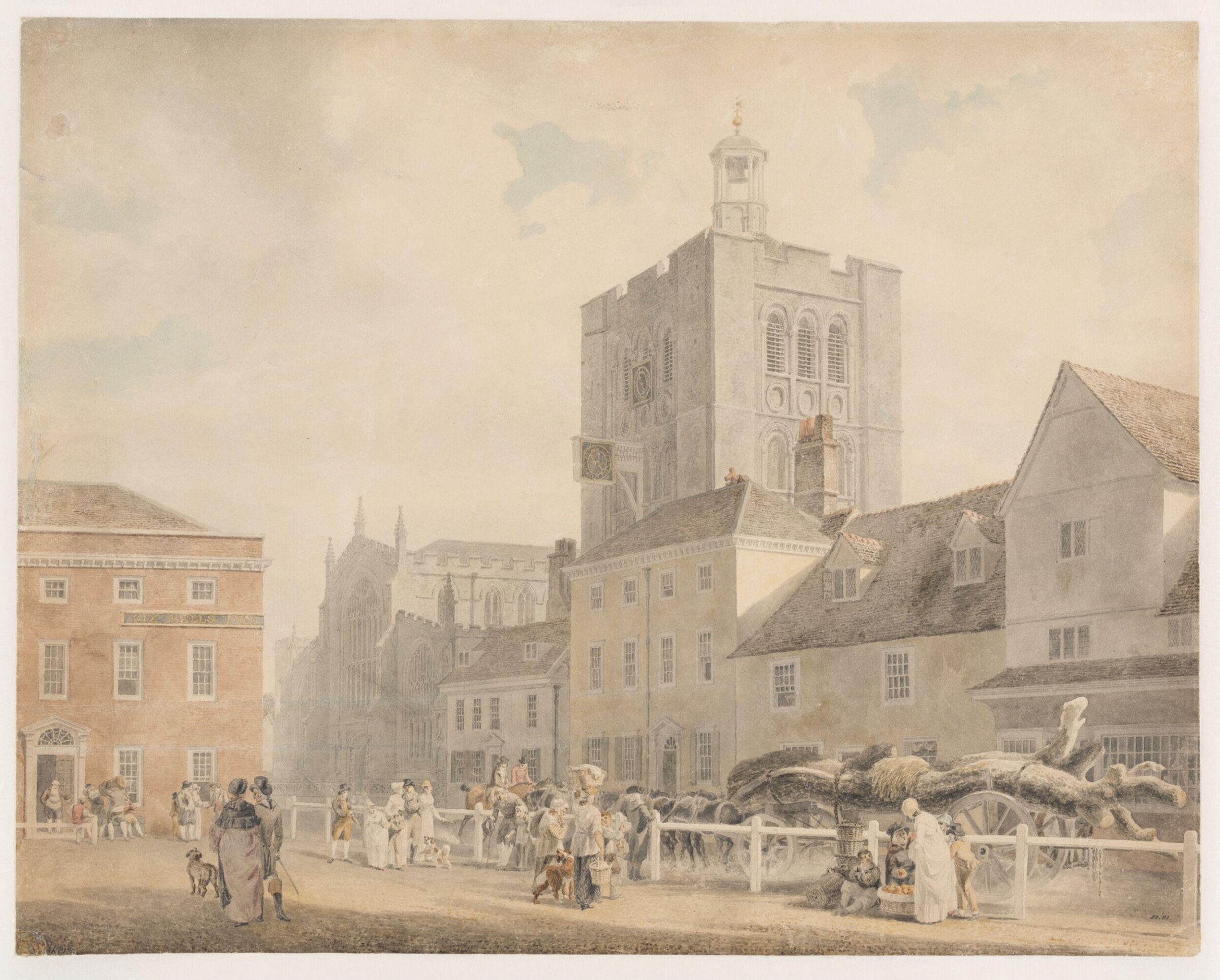 View of Bury St. Edmunds, Rooker, ca. late 18th century