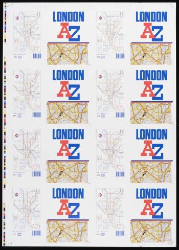 Press Sheet for the Cover of the London 'A-Z'