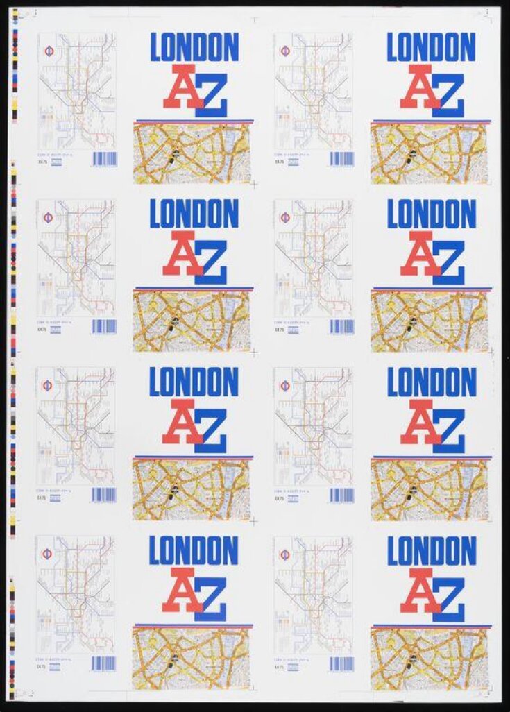 Press Sheet for the Cover of the London 'A-Z' top image