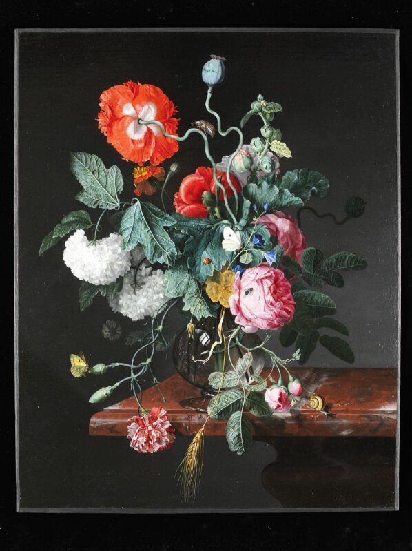 Flowers in a glass vase