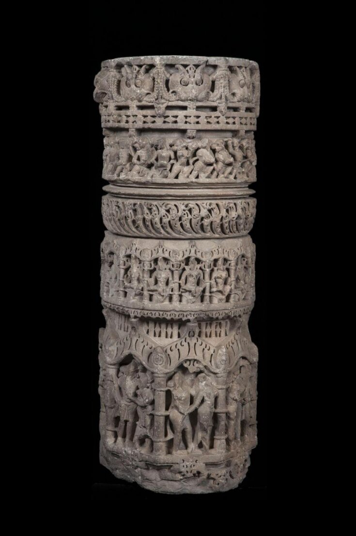 Carved stone  column top image