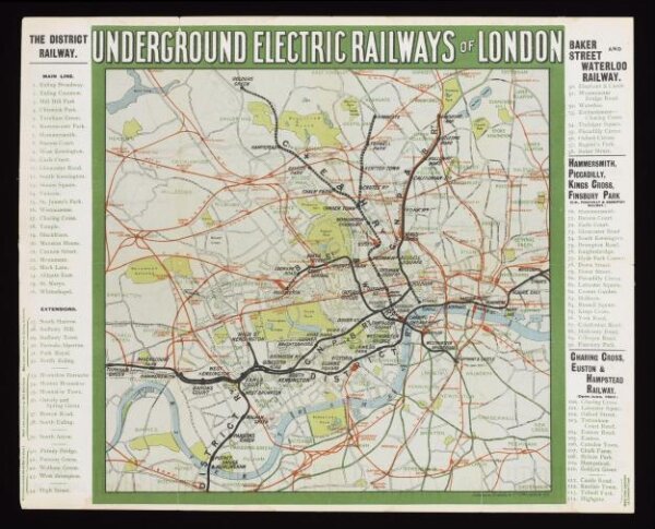 Map of the Underground Electric Railways of London | V&A Explore The ...