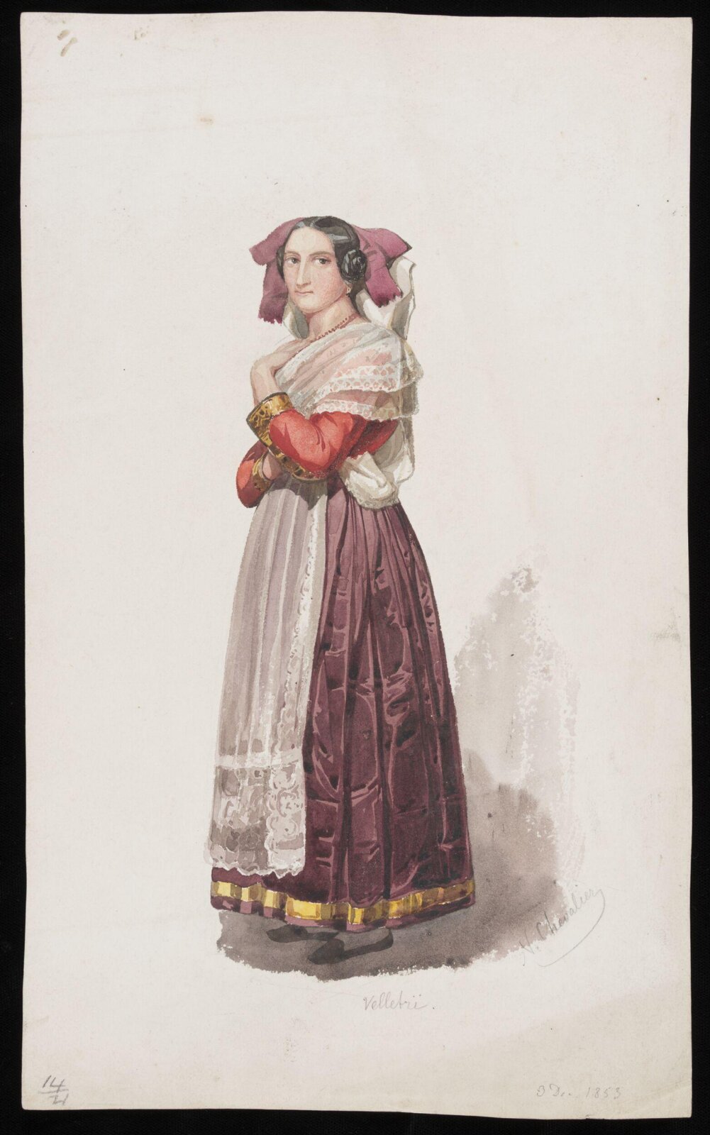 Drawing, Nicholas Chevalier, 1853