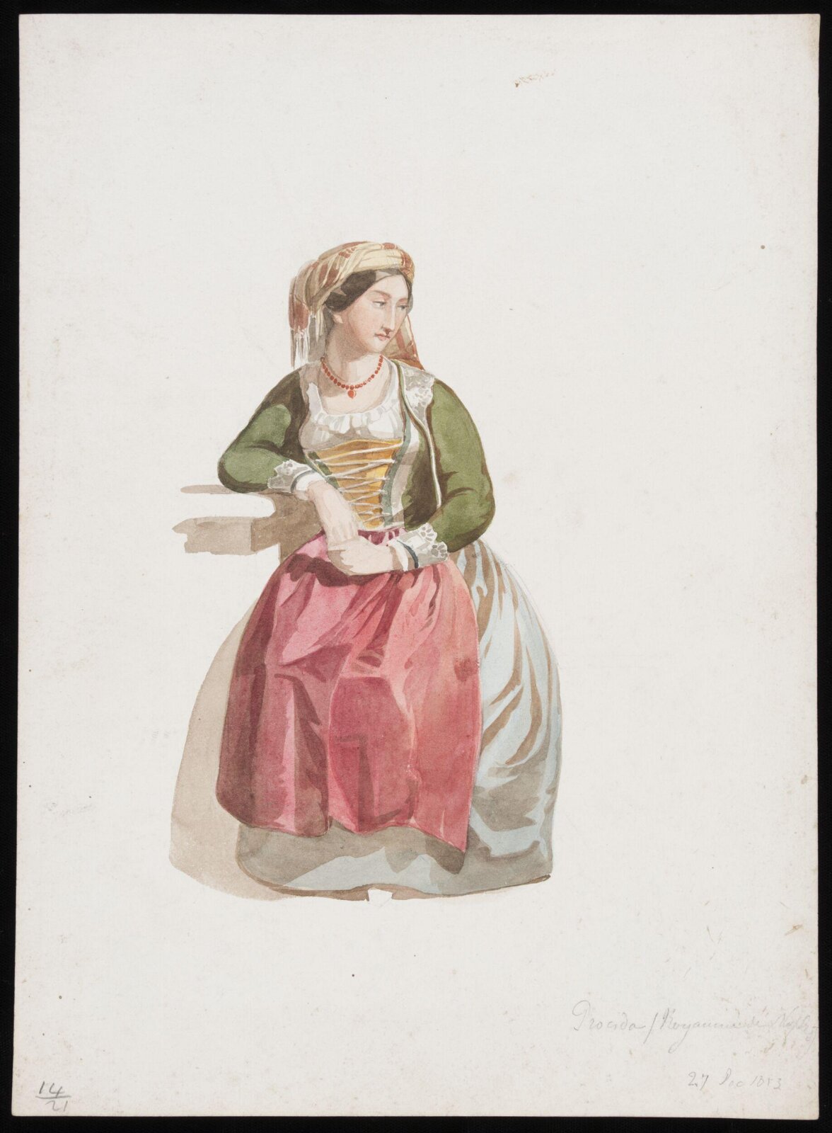 Drawing, Nicholas Chevalier, 1853