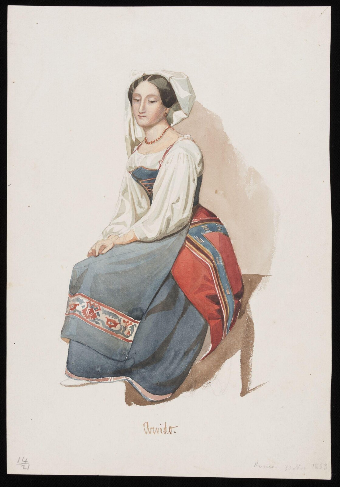 Drawing, Nicholas Chevalier, 1853