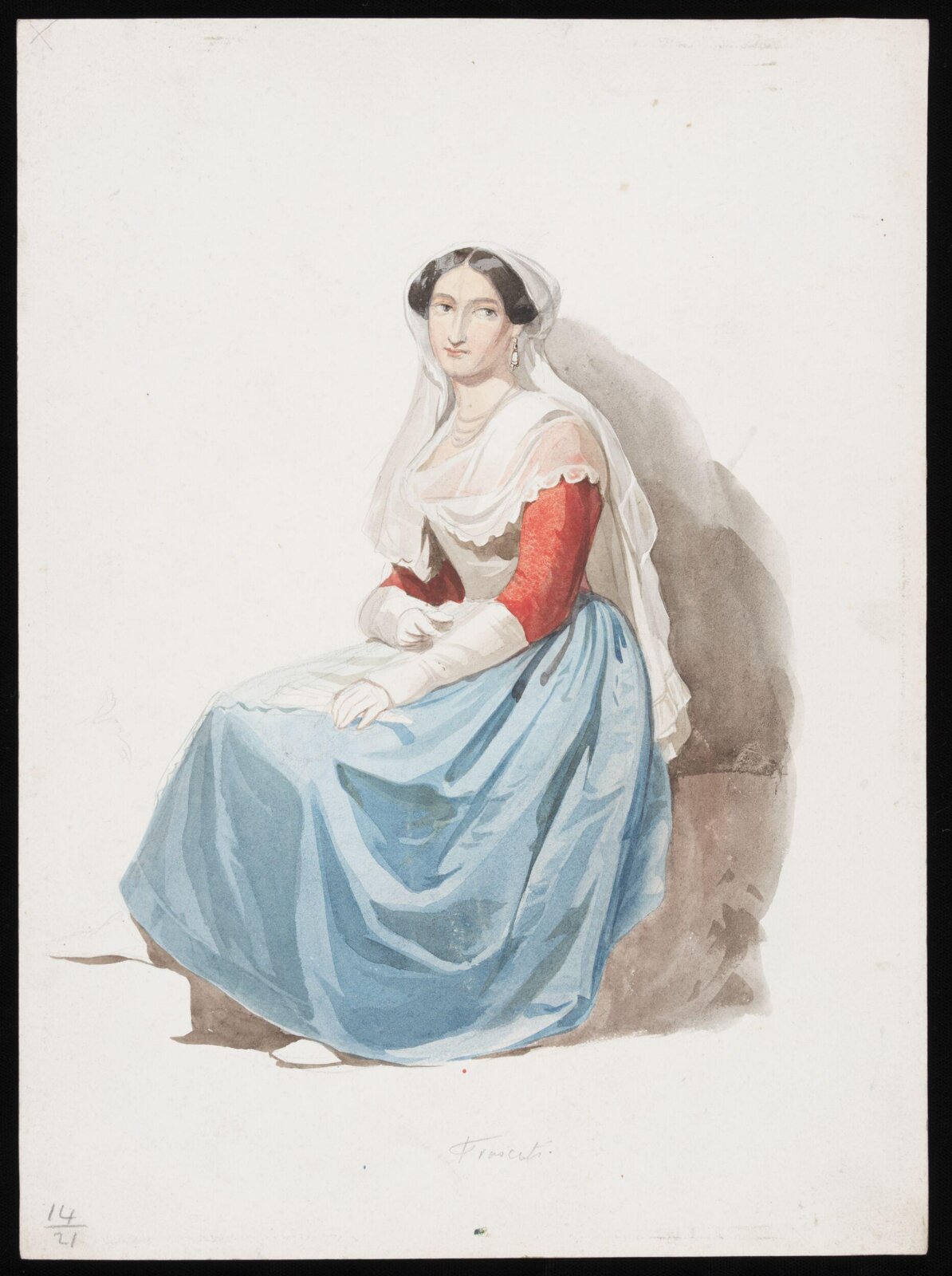 Drawing, Nicholas Chevalier, 1853